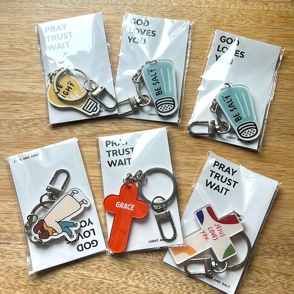 Accessories - (Buy 5 get 1 free) Christian Cute Keychains Set